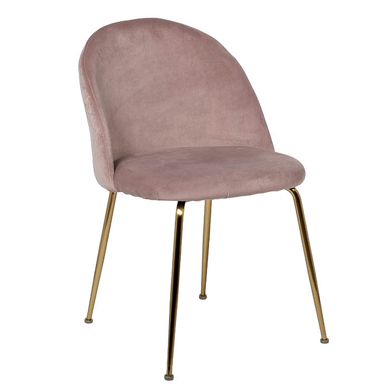 Стул Sadler Chair pink velor Розовый (Rose) Золотой Стул Sadler Chair pink velor Розовый (Rose) Золотой в Брянске | Loft Concept