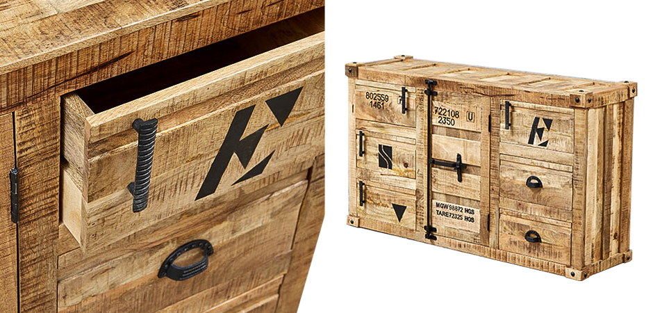 Комод деревянный в стиле Лофт Wooden Loft Box Commode Комод деревянный в стиле Лофт Wooden Loft Box Commode - Loft-Concept в Брянске