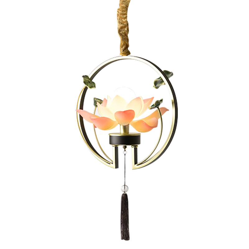 Светильник Lotus Ring Lighting Розовый Зеленый Черный Латунь Светильник Lotus Ring Lighting Розовый Зеленый Черный Латунь в Брянске | Loft Concept