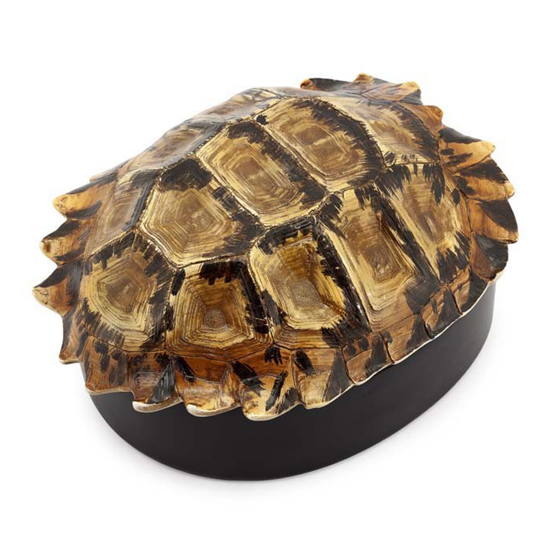 Шкатулка TURTLE BOX DECO Коричневый Черный в Брянске | Loft Concept 