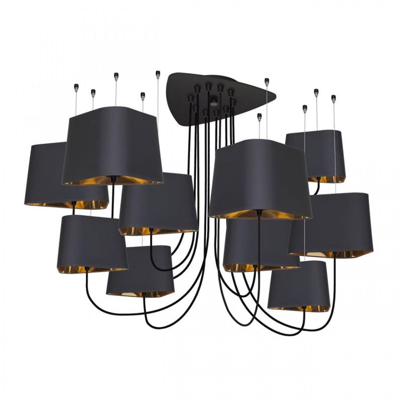 Люстра Designheure Lighting Black Grand Nuage10 плафонов Черный Золотой Люстра Designheure Lighting Black Grand Nuage10 плафонов Черный Золотой в Брянске | Loft Concept