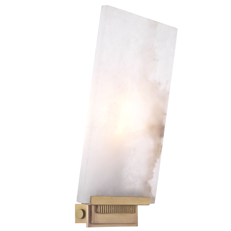 Бра Eichholtz Wall Lamp Mantra Латунь Античная полированная Белый Бра Eichholtz Wall Lamp Mantra Латунь Античная полированная Белый в Брянске | Loft Concept