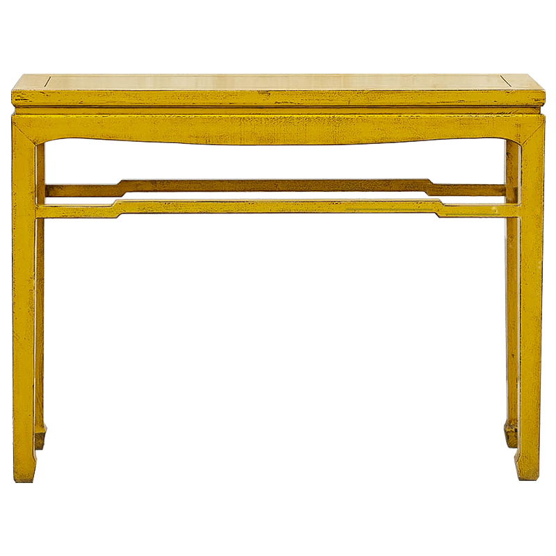 Консоль в китайском стиле из массива сосны Yellow Chinese Collection Console Желтый Консоль в китайском стиле из массива сосны Yellow Chinese Collection Console Желтый в Брянске | Loft Concept