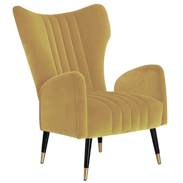 Кресло plant-collections Drummond Armchairs Gold Velvet Желтый Кресло plant-collections Drummond Armchairs Gold Velvet Желтый в Брянске | Loft Concept