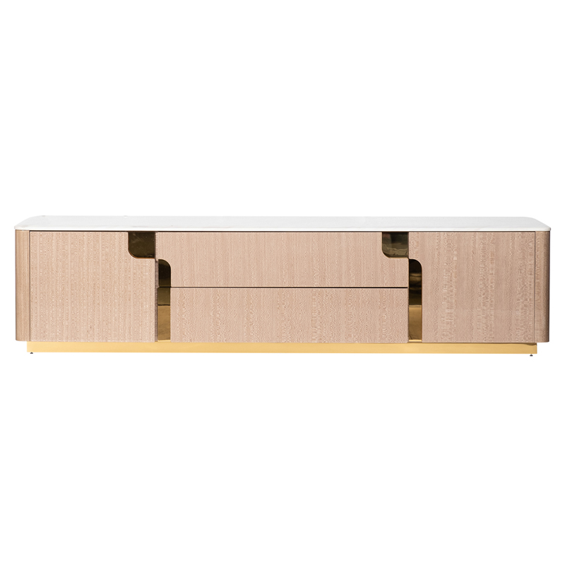 TV-тумба Bertran TV stand Латунь Бежевый Белый TV-тумба Bertran TV stand Латунь Бежевый Белый в Брянске | Loft Concept