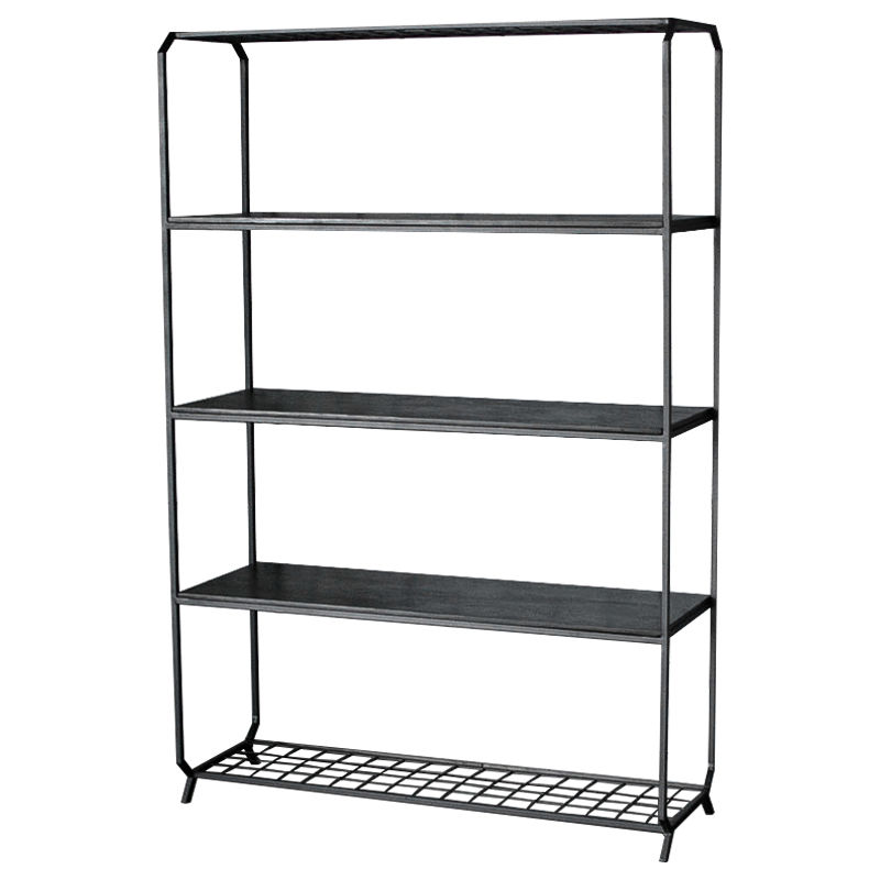 Стеллаж Jaeden Industrial Metal Rust Rack Черный Стеллаж Jaeden Industrial Metal Rust Rack Черный в Брянске | Loft Concept