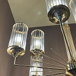 Люстра с 9-ю цилиндрическими стеклянными плафонами Jeanette варинант исполнения - 5 | Loft Concept в Брянске