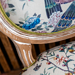Барный стул из массива бука с изображением птиц и цветов  Beige Green Chinoiserie Garden Chair варинант исполнения - 5 | Loft Concept в Брянске