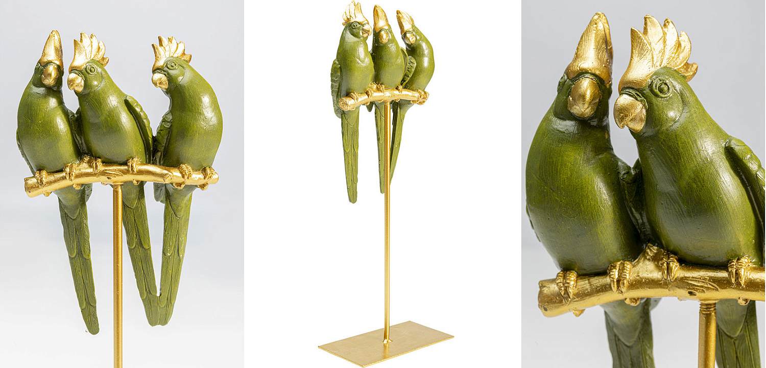 Статуэтка Three Green Parrots Статуэтка Three Green Parrots - Loft-Concept в Брянске