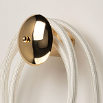 Бра с круглым золотистым основанием и белыми изогнутыми световыми линиями Luke Lampco Tracer Lamp варинант исполнения - 3 | Loft Concept в Брянске