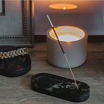 Подставка под благовония из эпоксидной смолы шампань Epoxy Resin Flowers Incense Oval Stand Champagne варинант исполнения - 3 | Loft Concept в Брянске