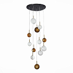 Люстра светодиодная с сферическими стеклянными плафонами Splatter варинант исполнения - 6 | Loft Concept в Брянске