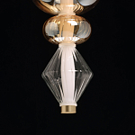 Подвесной светильник с вертикальной композицией из прозрачных и янтарных стеклянных шаров и ромбов Gabriel Scott Luna варинант исполнения - 8 | Loft Concept в Брянске