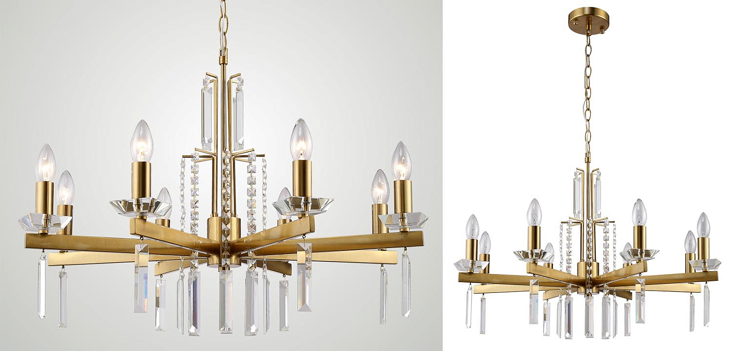 Люстра Vivien Crystal Brass Chandelier 8 Люстра Vivien Crystal Brass Chandelier 8 - Loft-Concept в Брянске
