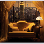 Настольная лампа c абажуром в форме купола из натурального камня  Heavenly Harmony варинант исполнения - 6 | Loft Concept в Брянске