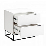 Тумба прикроватная белая с ящиками Strict Lines варинант исполнения - 3 | Loft Concept в Брянске