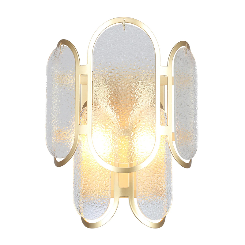 Бра из овальных элементов из непрозрачного стекла Conformation Латунь в Брянске | Loft Concept 