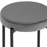 Табурет с мягким круглым сиденьем RIO Grey варинант исполнения - 4 | Loft Concept в Брянске