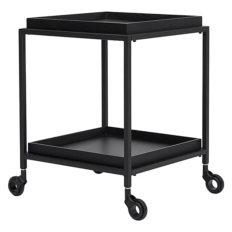 Тумба чёрная на колёсах Cabinet on Wheels Черный Тумба чёрная на колёсах Cabinet on Wheels Черный в Брянске | Loft Concept