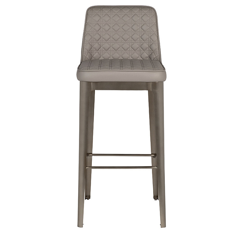 Стул барный светло-серый из экокожи Spectacular High Bar Stool Светло-серый Стул барный светло-серый из экокожи Spectacular High Bar Stool Светло-серый в Брянске | Loft Concept