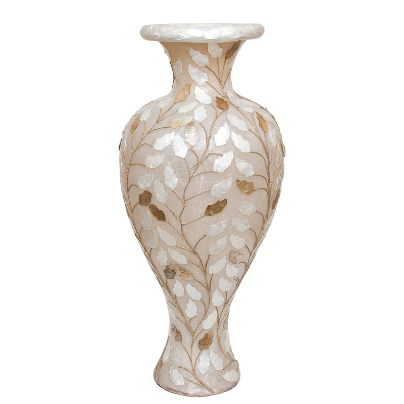 Торшер из перламутра в виде вазы Indonesian Vase Перламутровый в Брянске | Loft Concept 