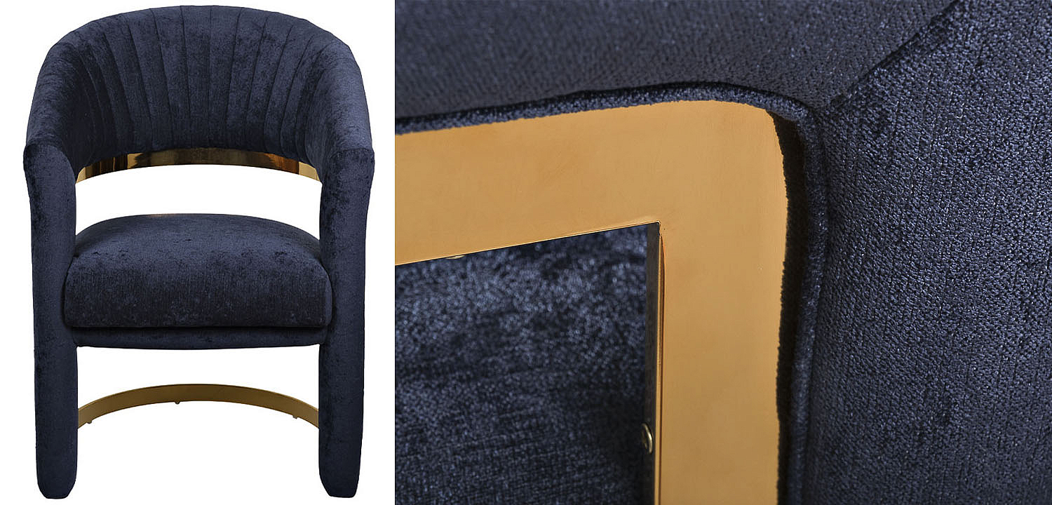 Полукресло Valbonne Chair blue velour Полукресло Valbonne Chair blue velour - Loft-Concept в Брянске