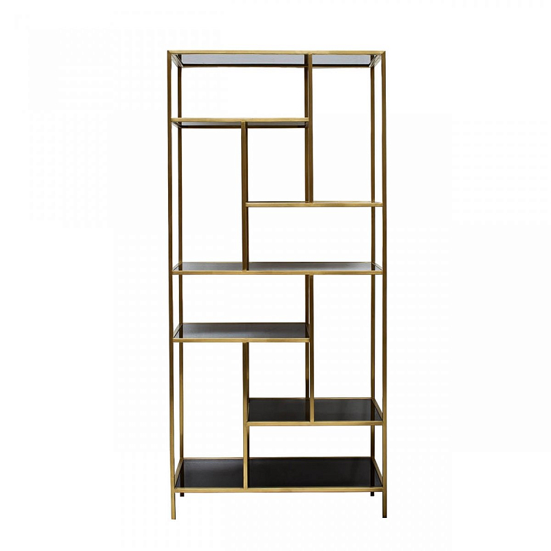 Стеллаж Black & Gold Puzzle Черный Золотой Стеллаж Black & Gold Puzzle Черный Золотой в Брянске | Loft Concept