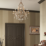 Люстра многоярусная с 12-ю лампами и стеклянными подвесками в классическом стиле Feiss варинант исполнения - 3 | Loft Concept в Брянске