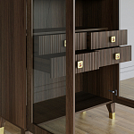 Дизайнерский шкаф витрина Elsa Dreams Walnut с 4-мя ящиками варинант исполнения - 8 | Loft Concept в Брянске
