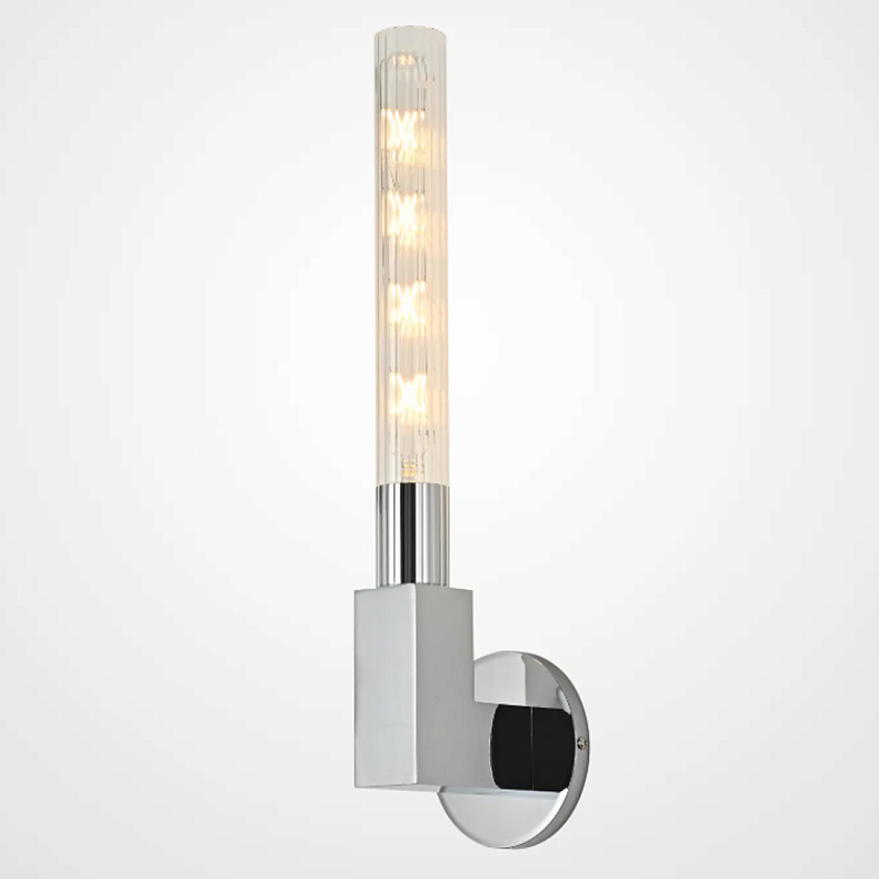 Бра CANNELLE wall lamp SINGLE Sconces Chrome Хром Прозрачное Стекло в Брянске | Loft Concept 