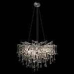 Люстра подвесная с прозрачными стеклянными подвесками в форме капель Диаметр 60 см Droplet Chandelier варинант исполнения - 11 | Loft Concept в Брянске