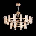 Люстра двухъярусная круглая с текстурными цилиндрическими плафонами Glimpse варинант исполнения - 9 | Loft Concept в Брянске