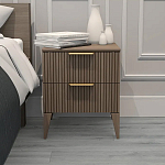 Тумба прикроватная коричневая с двумя ящиками Harper Line варинант исполнения - 1 | Loft Concept в Брянске