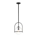 Подвесной светильник с прозрачным плафоном в форме шара в арочной подвеске Hinkley варинант исполнения - 2 | Loft Concept в Брянске