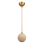 Подвесной светильник с шарообразным плафоном из травертина Shaw Marble Lighting варинант исполнения - 1 | Loft Concept в Брянске