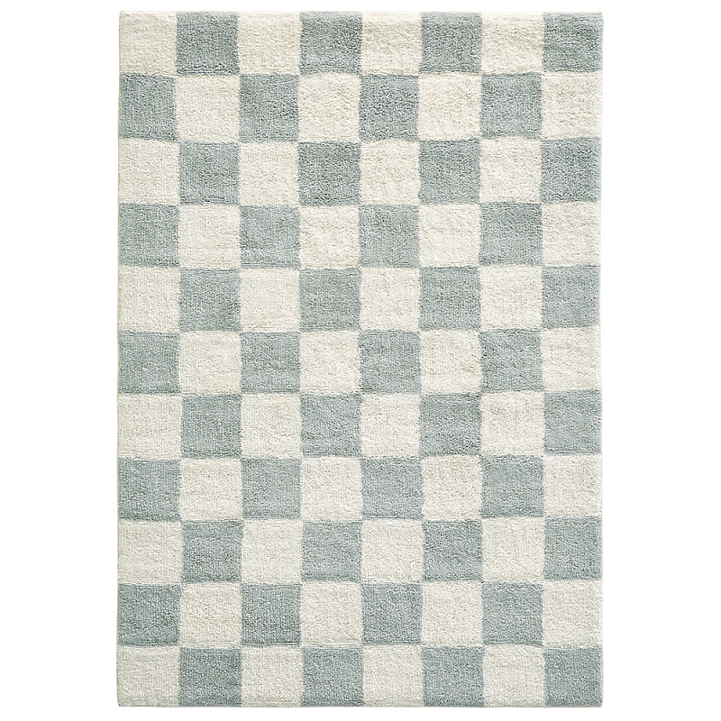 Ковер с шахматным принтом Chess Layout из хлопка Серо-голубой Серо-коричневый Ковер с шахматным принтом Chess Layout из хлопка Серо-голубой Серо-коричневый в Брянске | Loft Concept