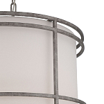 Подвесной светильник в виде барабана с тканевым абажуром и металлическим каркасом Warm Glow варинант исполнения - 1 | Loft Concept в Брянске