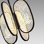 Люстра с гравировкой на акриловых плафонах Gravyura Black D 33 см варинант исполнения - 3 | Loft Concept в Брянске