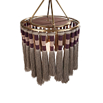 Люстра круглая плетеная с кисточками Walnut Chandelier Tassels Boho Style варинант исполнения - 1 | Loft Concept в Брянске