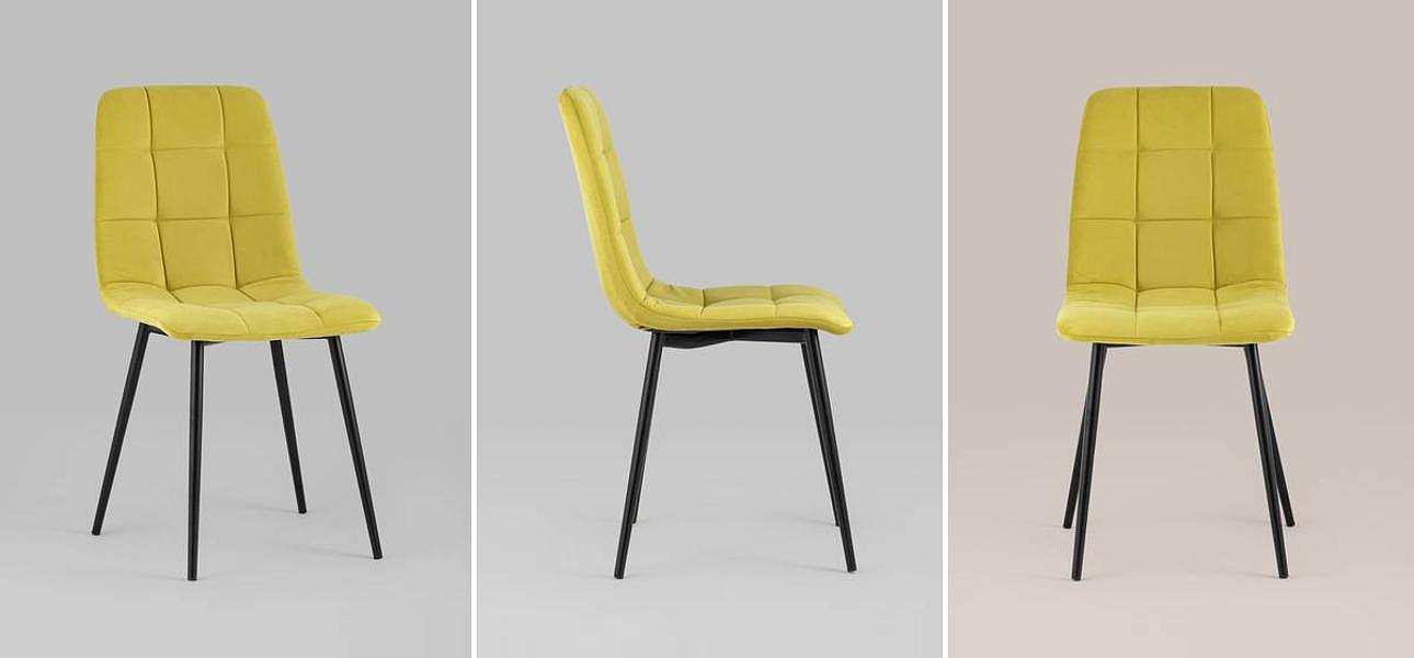 Стул NANCY S-2 Chair Желтый Велюр Стул NANCY S-2 Chair Желтый Велюр - Loft-Concept в Брянске
