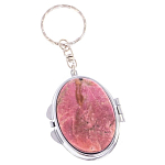 Зеркало брелок складное двухстороннее из натурального камня Родонит Stone Mirrors варинант исполнения - 1 | Loft Concept в Брянске