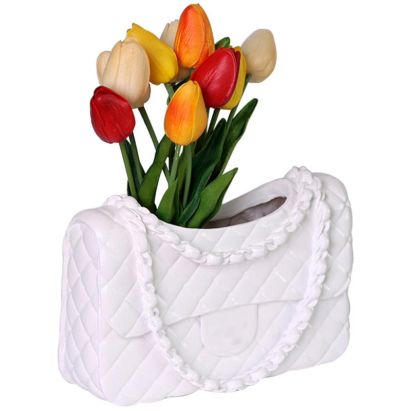 Кашпо в виде сумки Bag Vase White Белый в Брянске | Loft Concept 