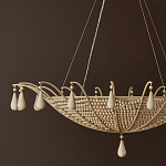 Люстра из деревянных бусин с подвесками в виде капель Wooden Beads варинант исполнения - 2 | Loft Concept в Брянске