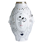 Ваза с декоративными лицами и графическими элементами в виде сердец и символов Faces of Imagination варинант исполнения - 1 | Loft Concept в Брянске