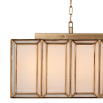 Люстра прямоугольная с каркасом золотого цвета Soft Glow Lamps варинант исполнения - 3 | Loft Concept в Брянске