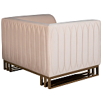 Кресло велюровое бежевое Cubic Silhouette варинант исполнения - 2 | Loft Concept в Брянске