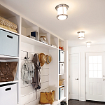 Потолочный светильник для ванных комнат со стеклянным плафоном и одной лампой Hinkley варинант исполнения - 4 | Loft Concept в Брянске