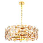 Люстра круглая золотого цвета с круглыми хрустальным элементами Solyria варинант исполнения - 1 | Loft Concept в Брянске