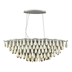 Люстра с подвесками в форме капель на серебристом каркасе Raindrop варинант исполнения - 3 | Loft Concept в Брянске