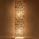 Торшер из перламутра на металлическом каркасе Indonesian Tower варинант исполнения - 4 | Loft Concept в Брянске